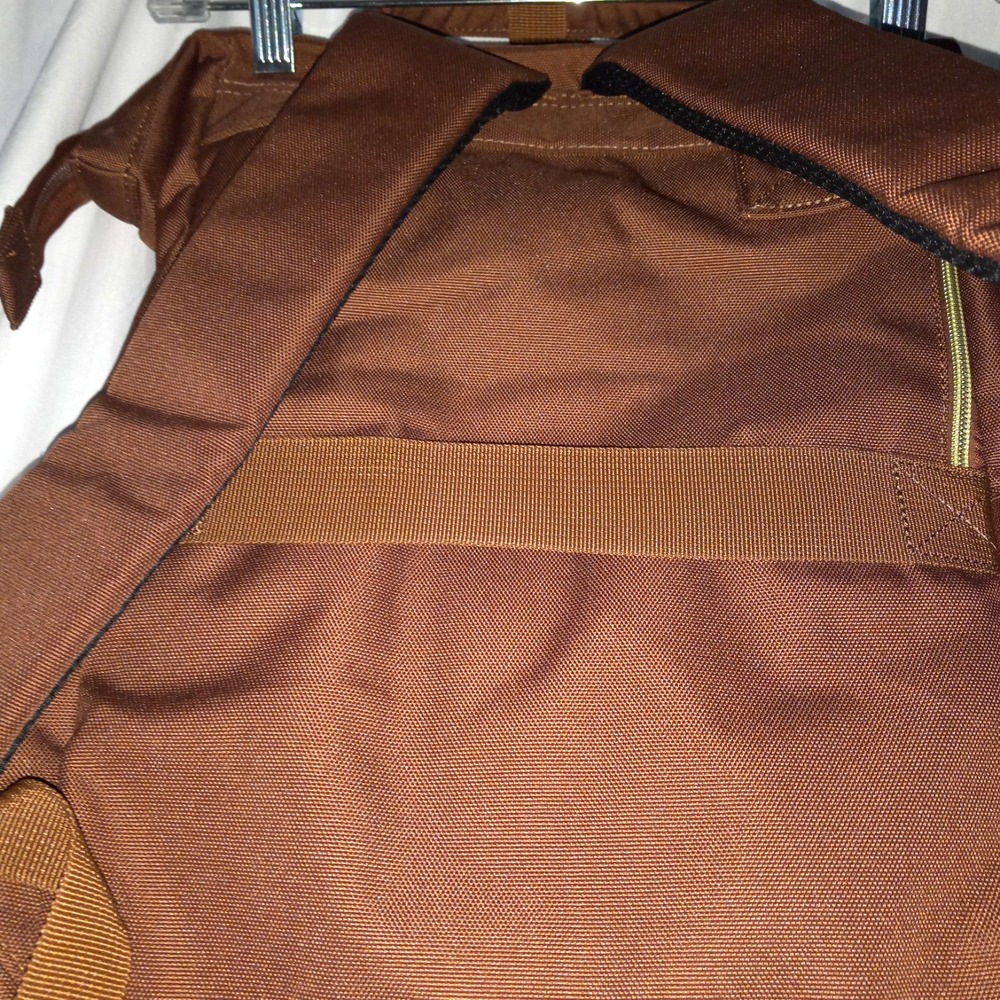 Lovevook Coffee Brown‎ Color Diaper Bag Backpack NWOT Gold Trim Laptop Pocket - Picture 7 of 10